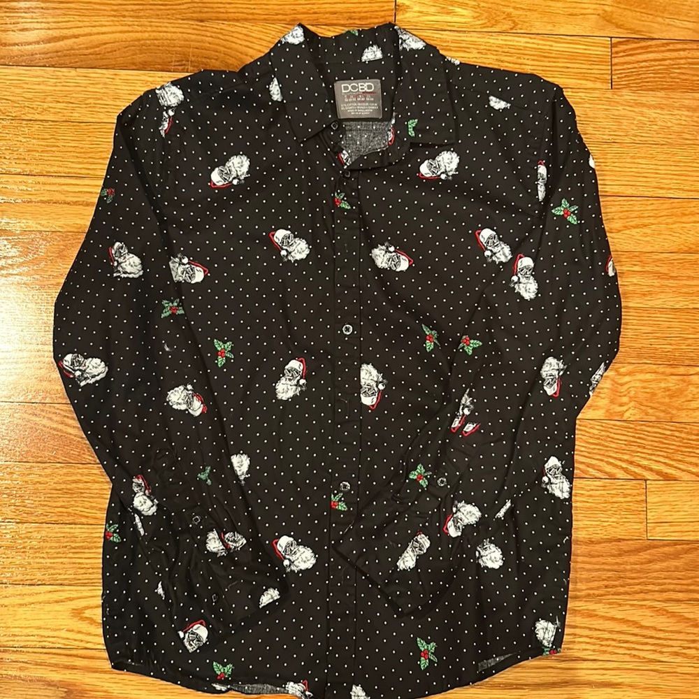 Boys Dress Shirt - Santa Themed
